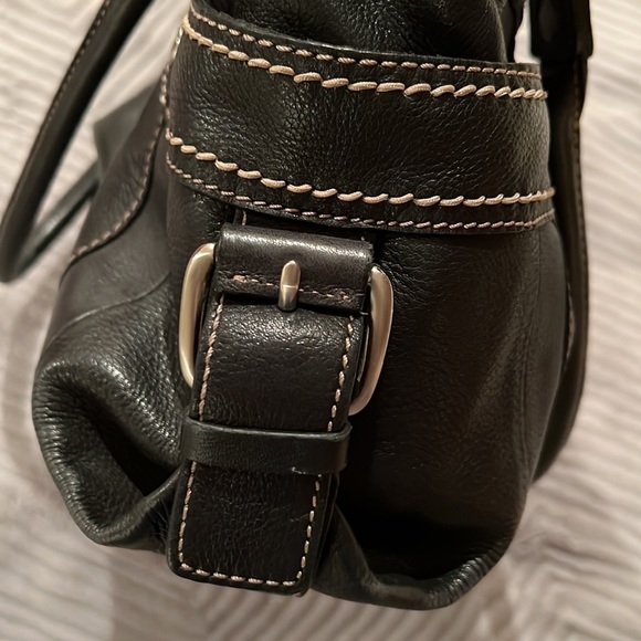 Vintage Fossil Black Leather Handbag and Wallet!! Late 90’s edition!! - Picture 6 of 13